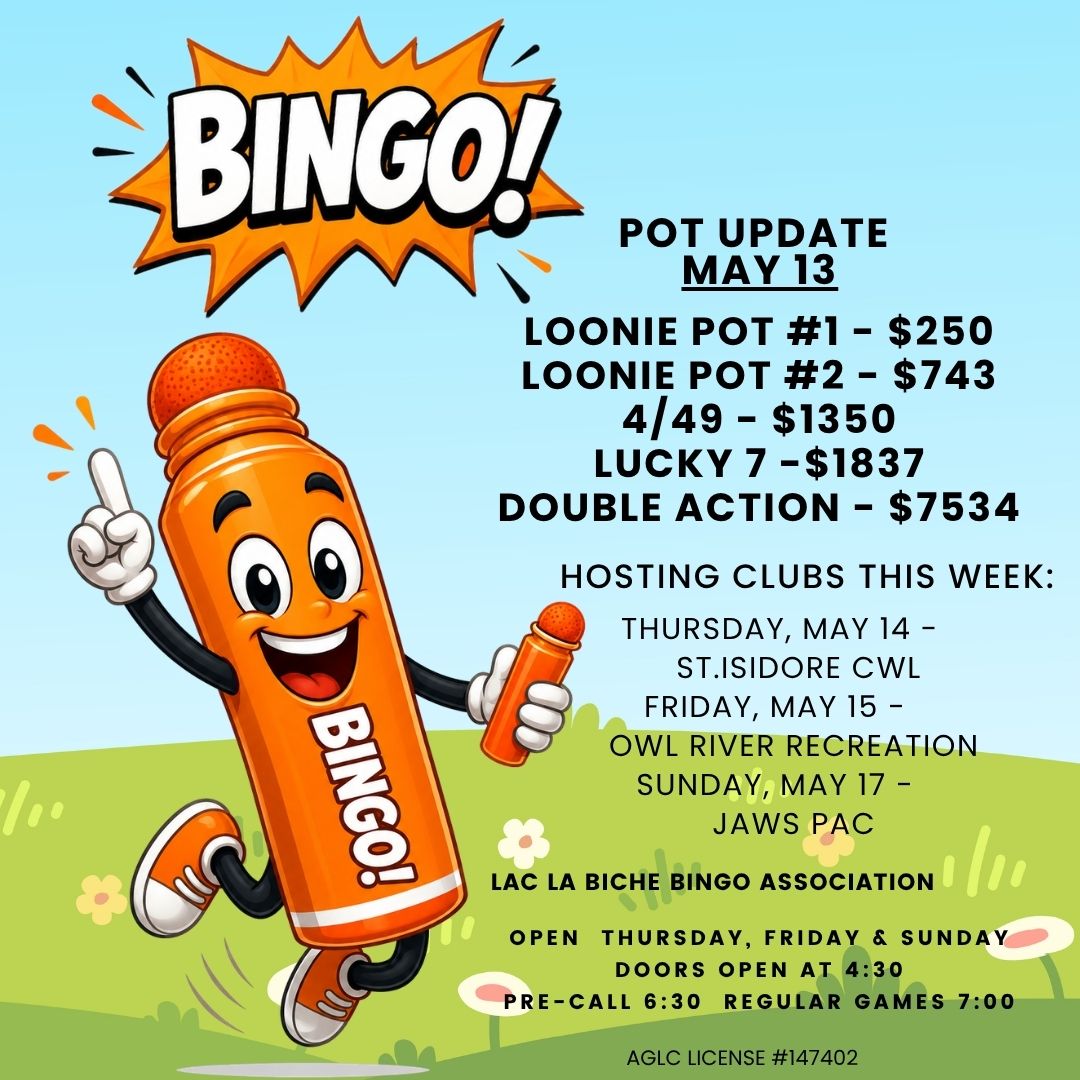 Bingo Pot Udpates for May 13, 2026.