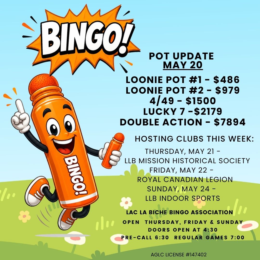 Bingo pots to start the week of May 20, 2026.