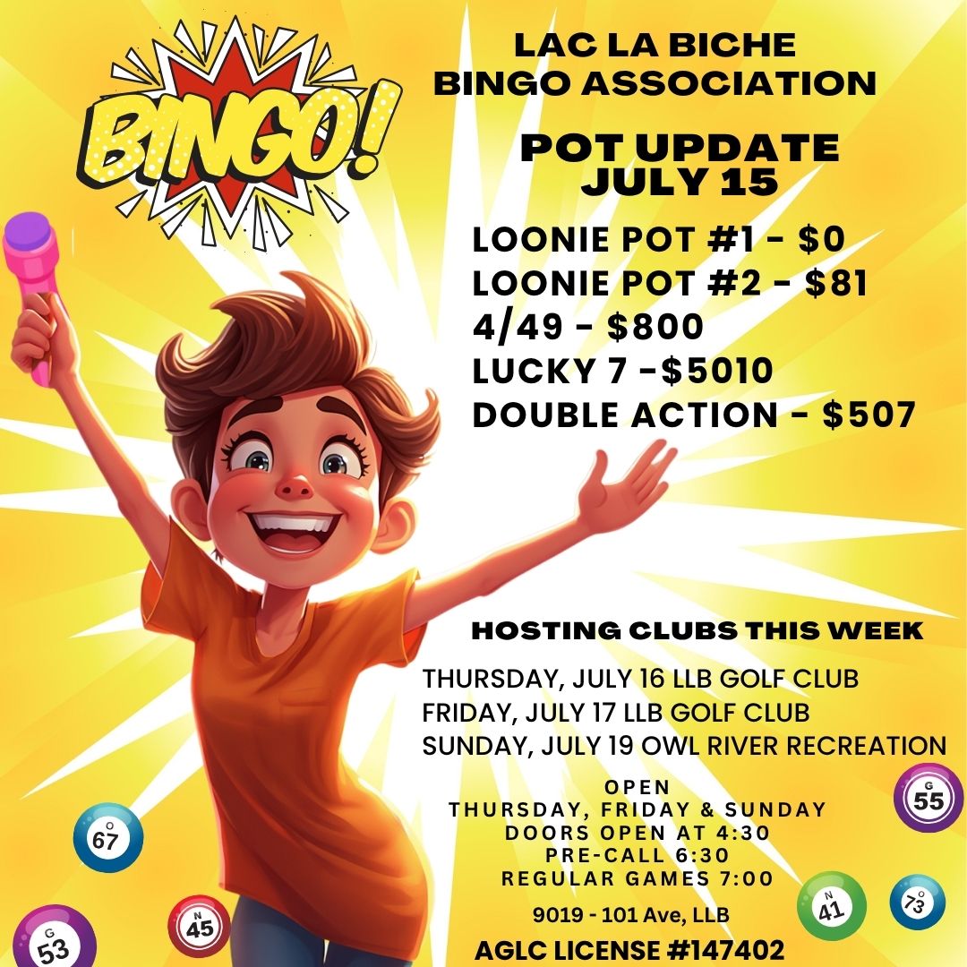 Bingo Pot Updates for July 15, 2026.