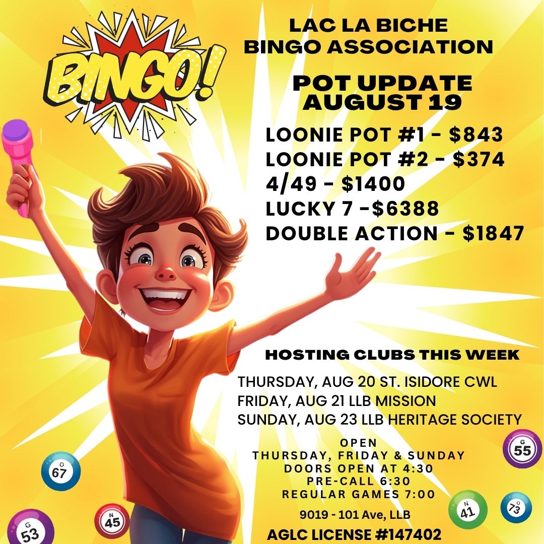 Bingo Pot Updates for Aug 19, 2026.