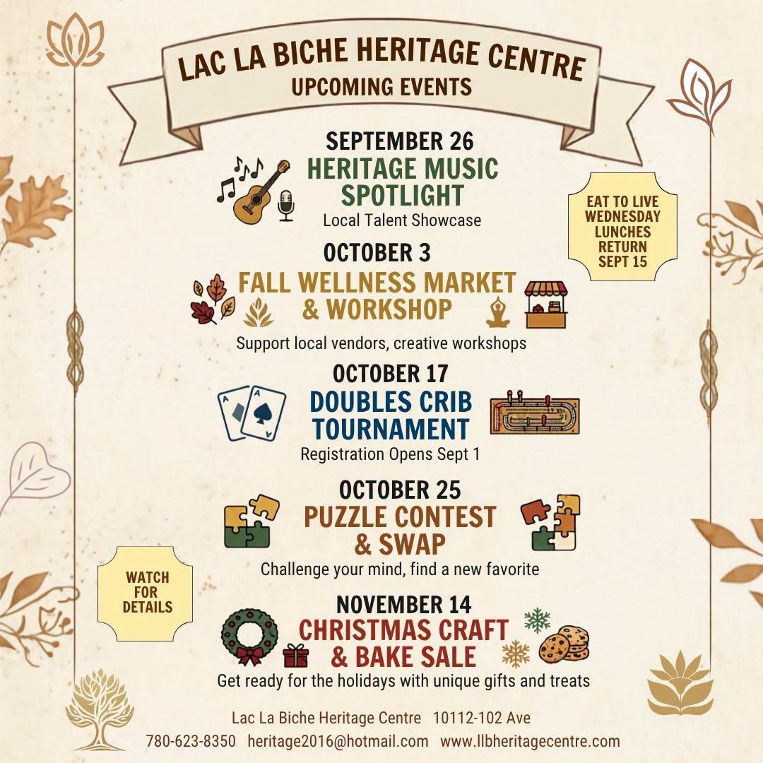 Heritage What's Happening Sept to November 2026.