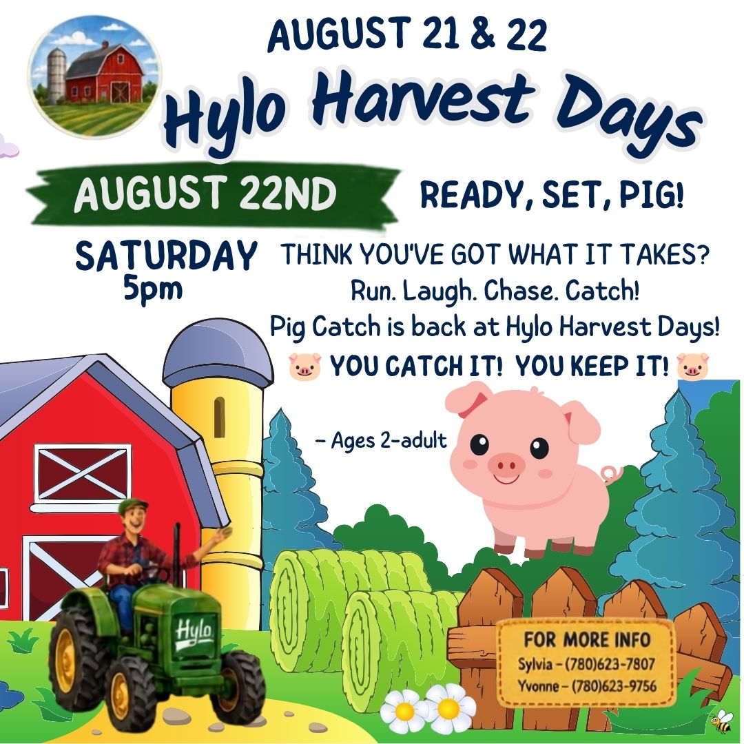 Hylo Harvest Days Pig Catch August 21 & 22, 2026.