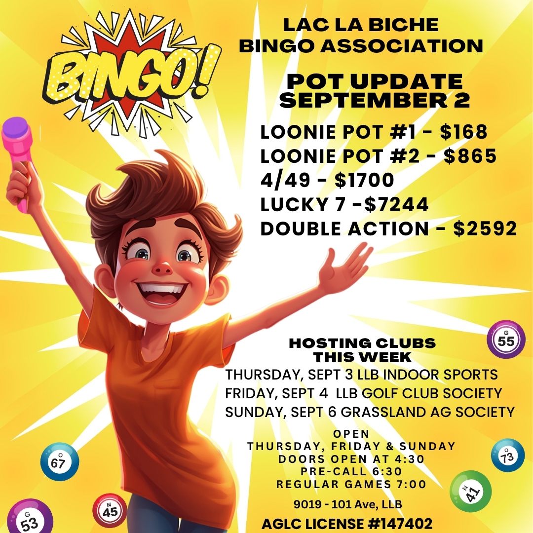 Bingo Pot Updates for Sept 2, 2026.