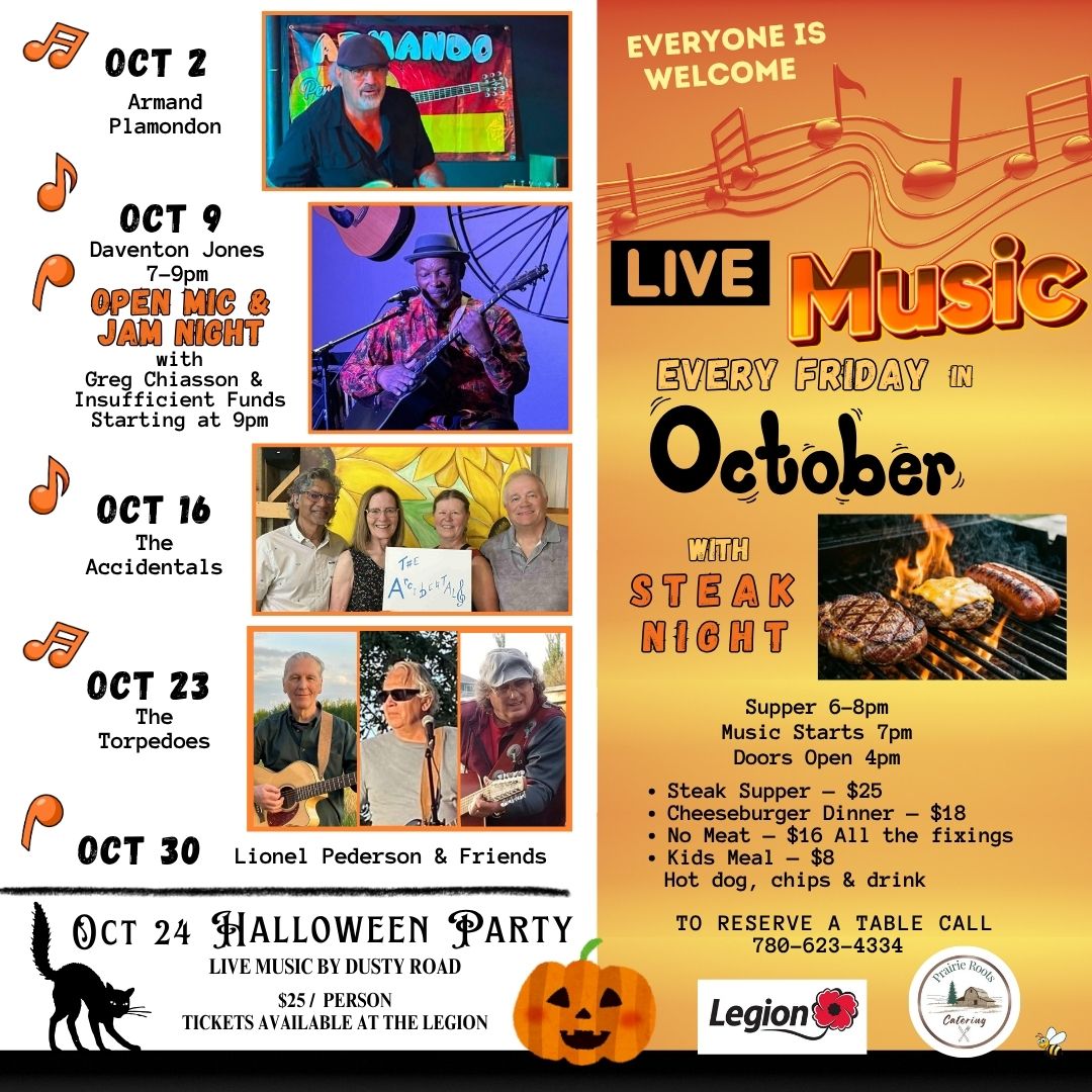 Legion October Live Music & Steak Night 2026.