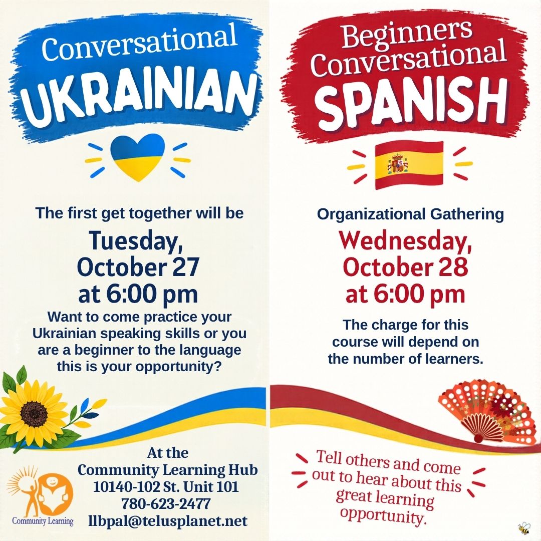 Community Learning Conversational Spanish and Ukrainian Oct 2026.