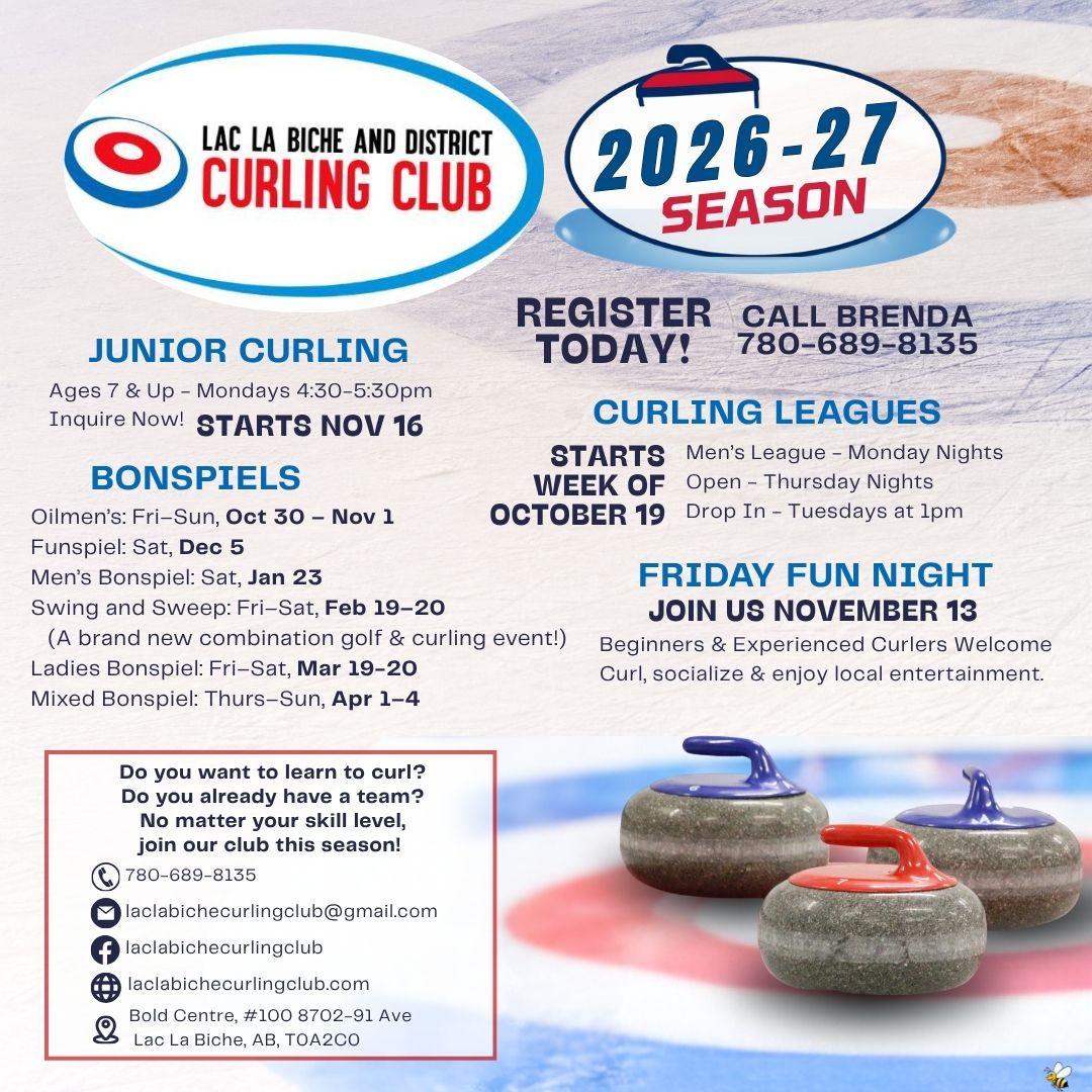 Lac La Biche Curling 2026-27 Season.
