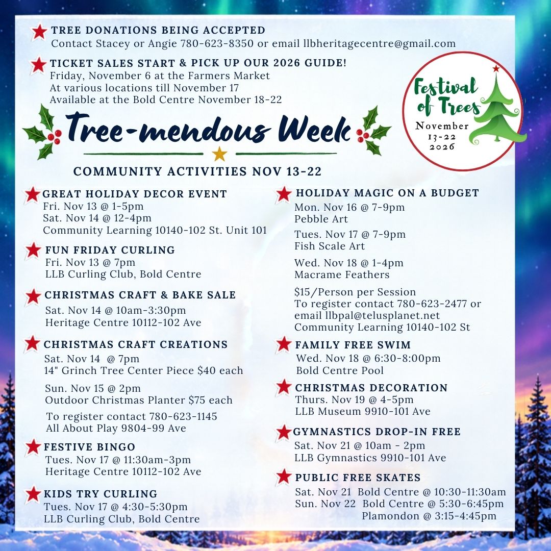 Festival of Trees Tree-Mendous Week Nov 2026.