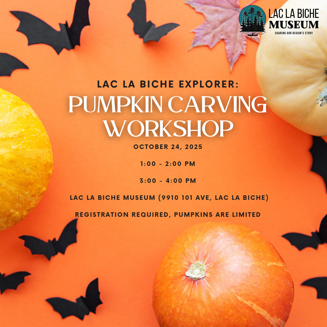 Pumpkin Carving Workshop Oct 24, 2026.