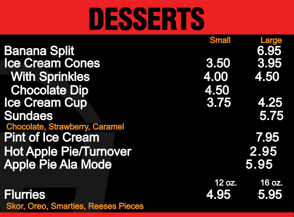 Desserts